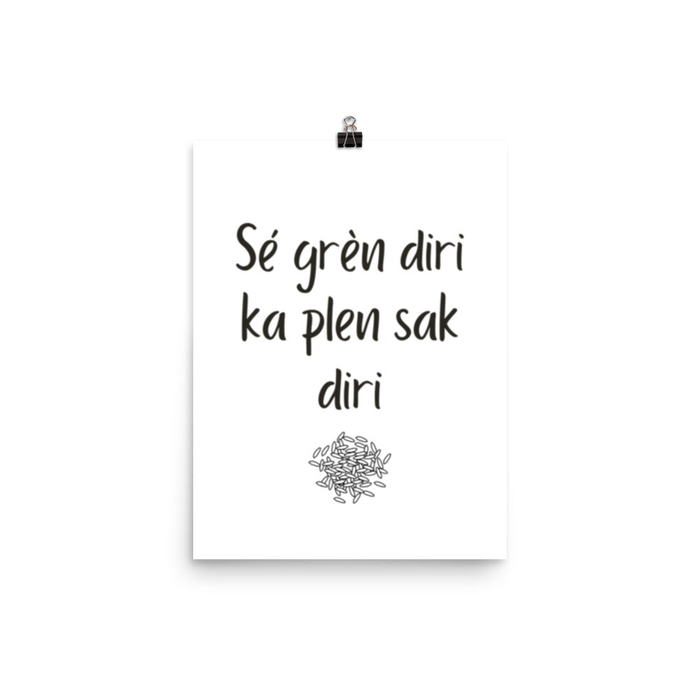 Affiche - Sé gren di ri ka plen sak di ri