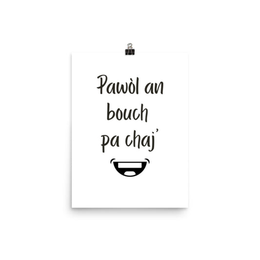 Affiche - Pawol an bouch pa chaj