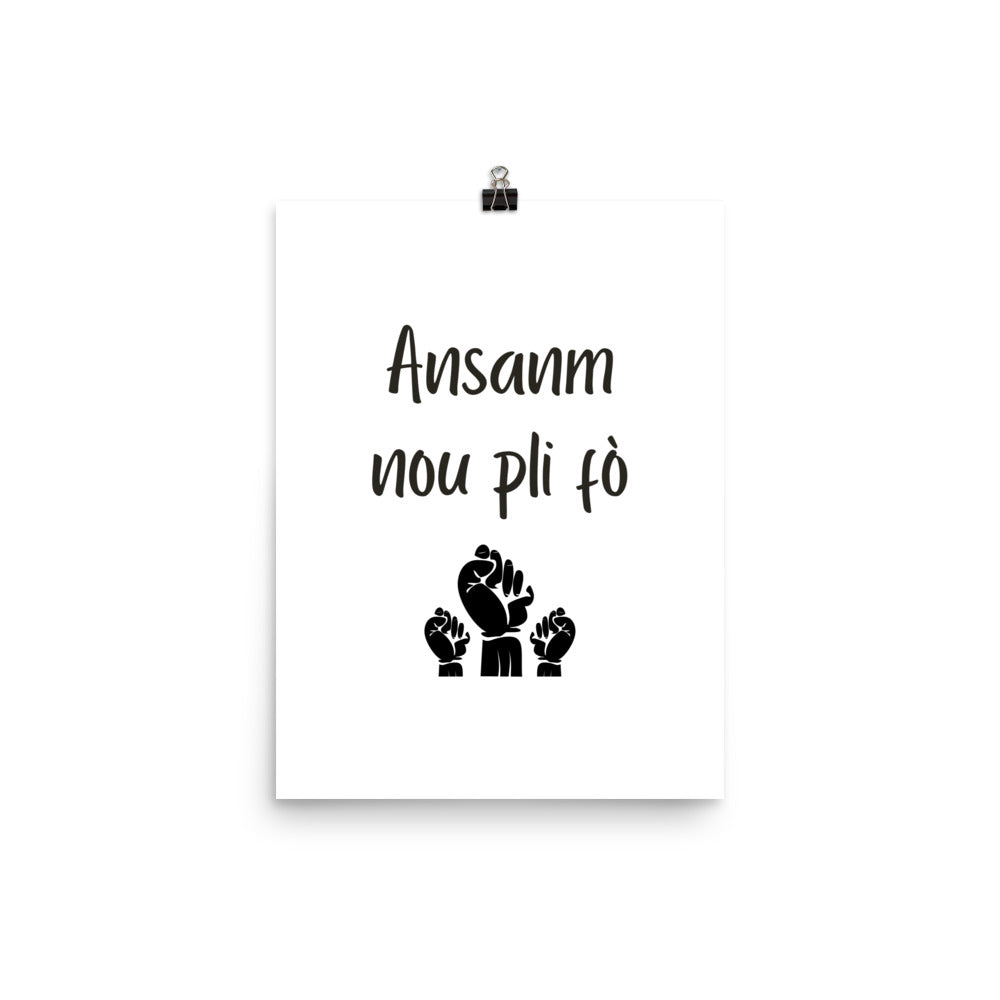 Affiche - Ansanm nou pli fo