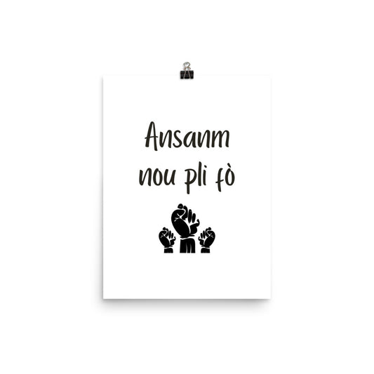 Affiche - Ansanm nou pli fo