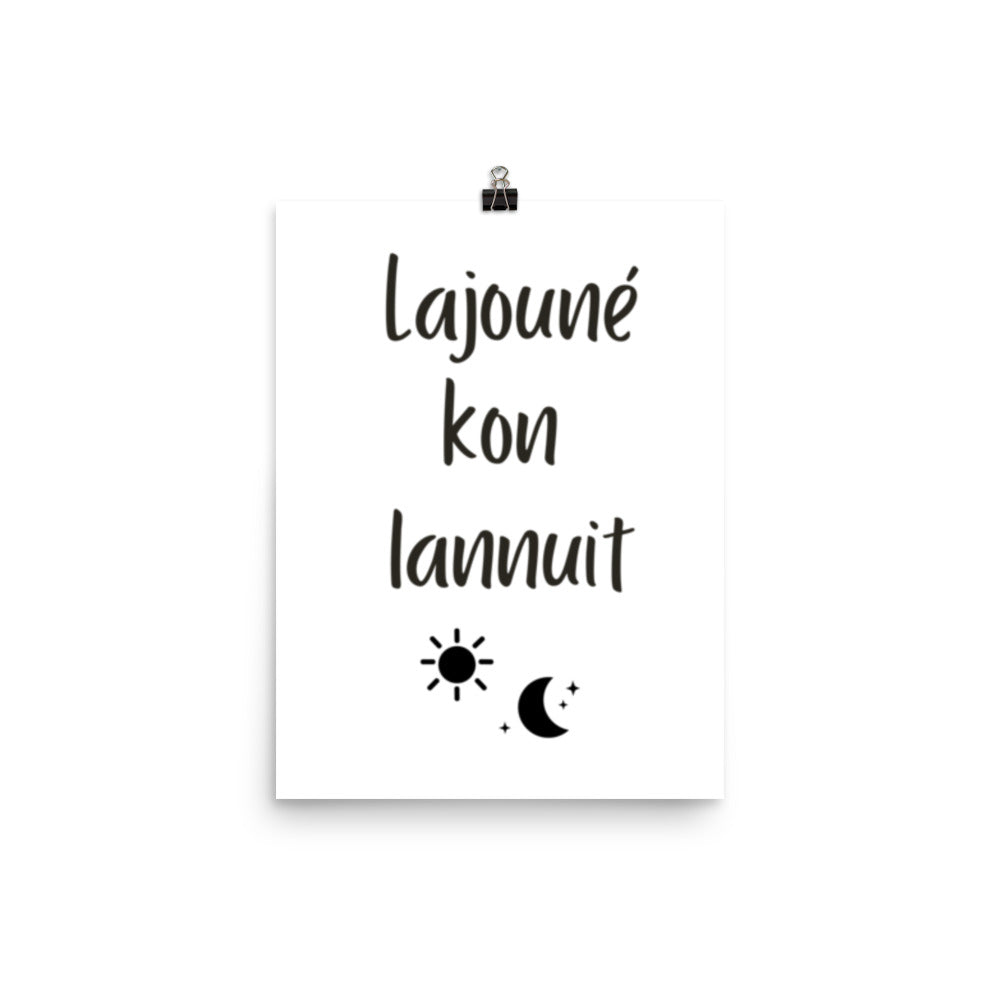 Affiche - Lajouné kon lannuit