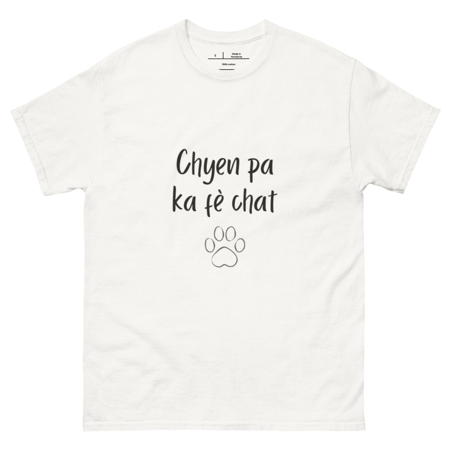 Chyen pa ka fè chat -T-shirt classique unisexe